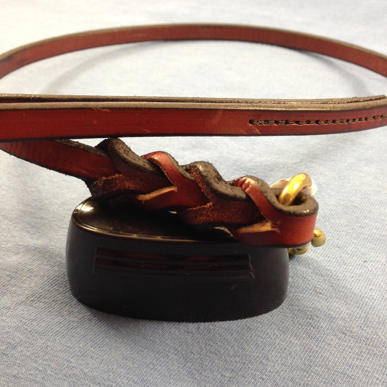 Bridle Leather Braided Snap Lead